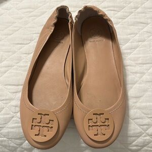 Tan Tory Burch Flats